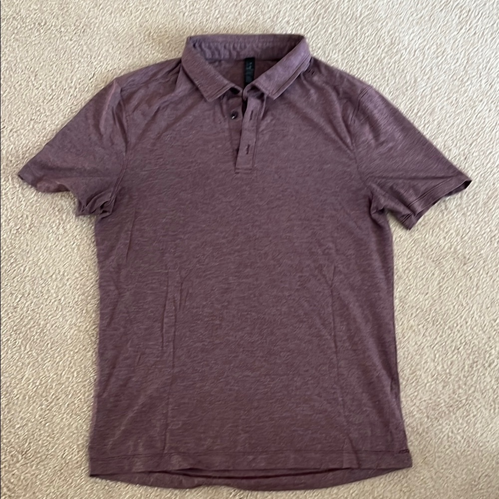 Lululemon Athletica Purple Polo Shirt Classic Knit